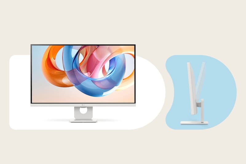 LG 27U731SA-W 4K smart monitor on a desk