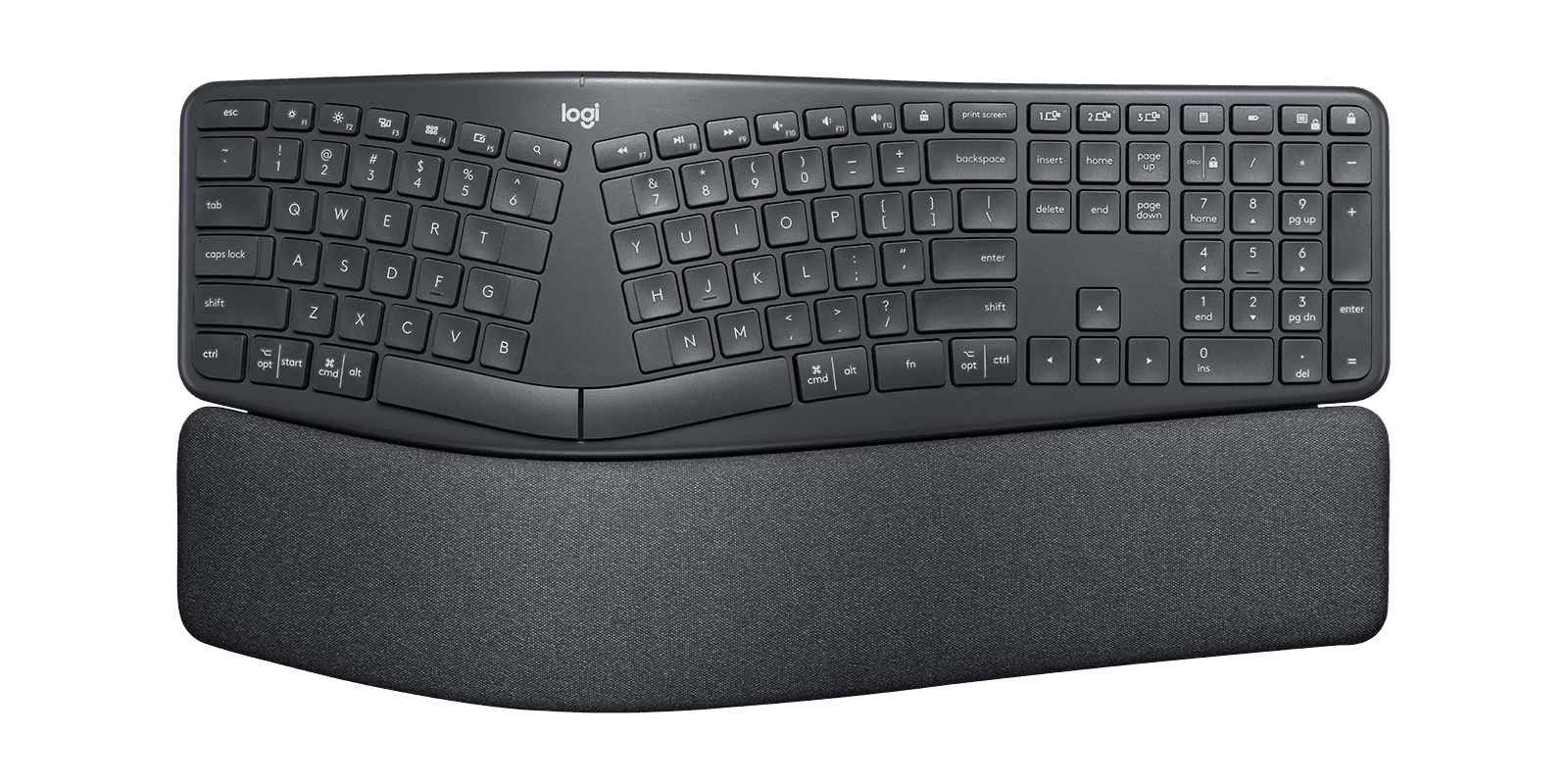 Logitech ERGO K860 curved split keyboard with built-in wrist rest