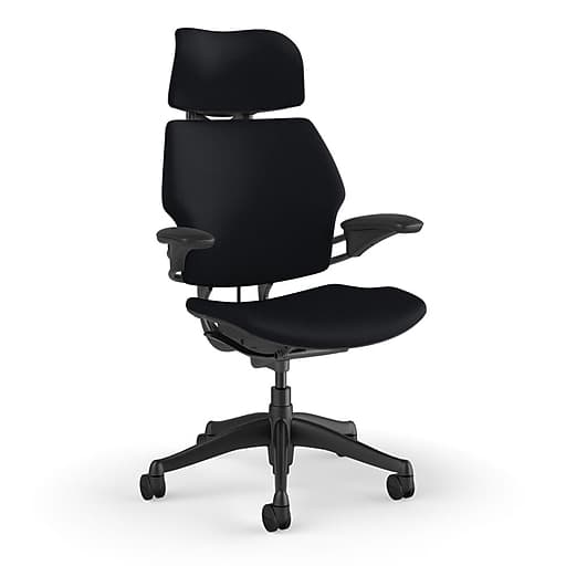 Humanscale Freedom Headrest task chair in black fabric