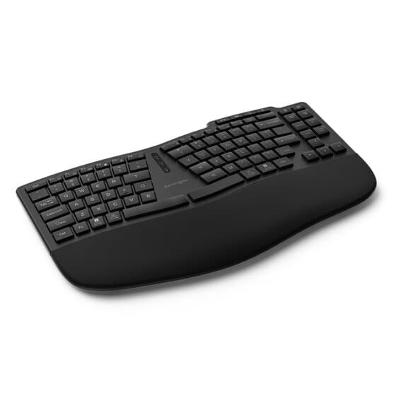 Kensington Pro Fit Ergo KB675 curved tenkeyless keyboard with built-in wrist pad