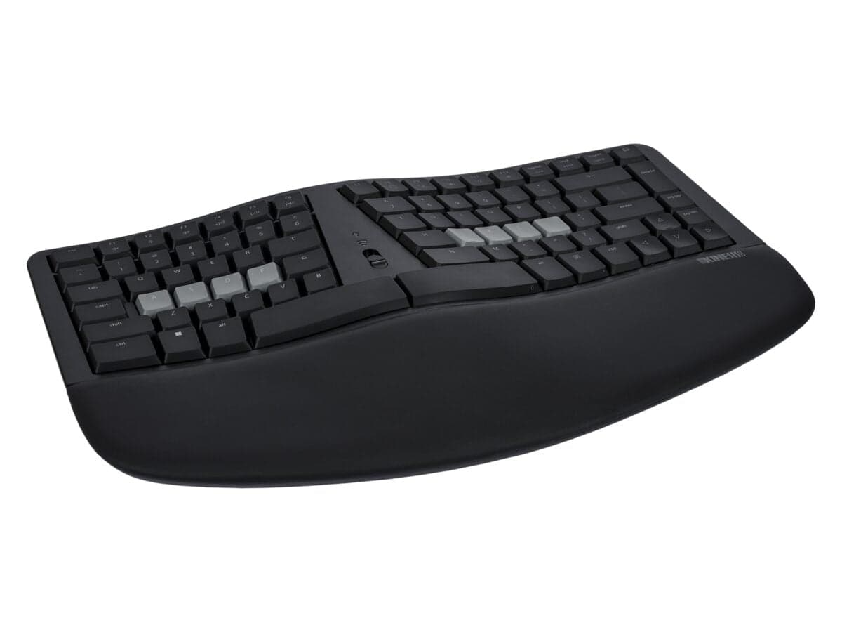Kinesis mWave wave-shaped mechanical keyboard with integrated palm support