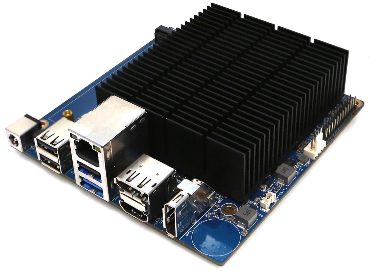ODROID-H5 single-board computer with its passive heatsink