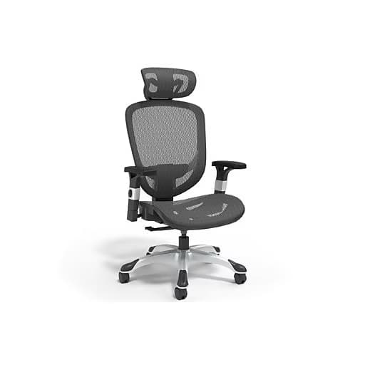 Staples Hyken mesh task chair with headrest in black