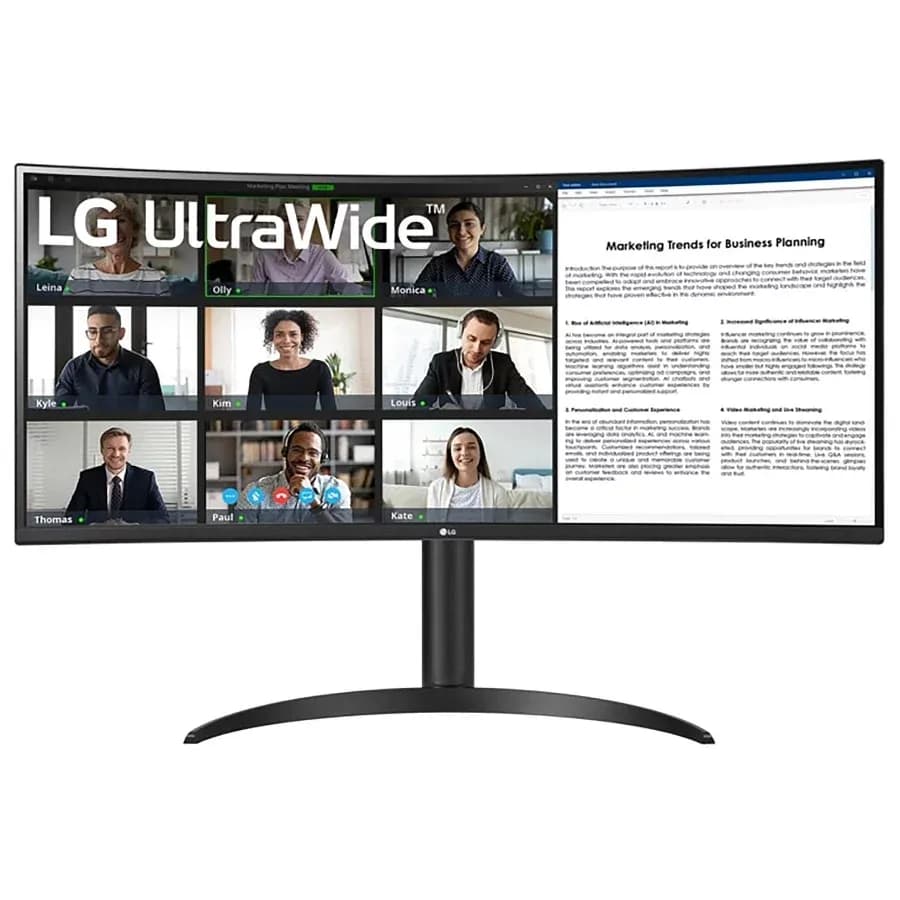 LG 34WR55QK-B curved UltraWide monitor