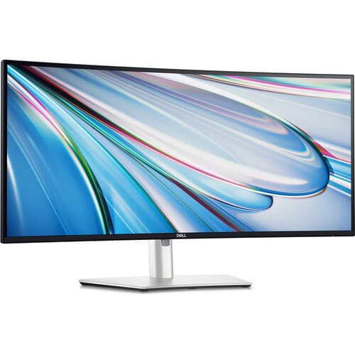 Dell UltraSharp U3425WE curved ultrawide monitor on its stand